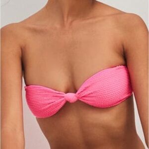 pacsun pink Knotted Bandeau Bikini Top